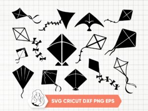 Kite Silhouette Flying Kite SVG