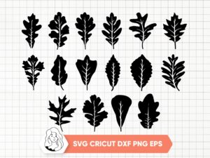 Oak Leaves SVG Bundle Oak Leaves Silhouette