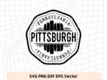 Pittsburgh Passport Stamp Vector EPS DXF PNG SVG