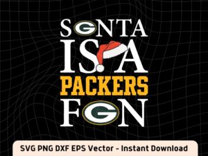 Santa Is A Green Bay Packers Fan SVG