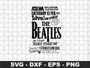 The Beatles SVG, The Beatles Concert Poster, John Lennon