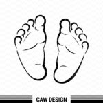 Baby-Foot-Outline-Vector-Black-Silhouette