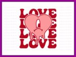 Bad-Bunny-Love-Heart-Drip-Valentine-Theme-Vector-SVG