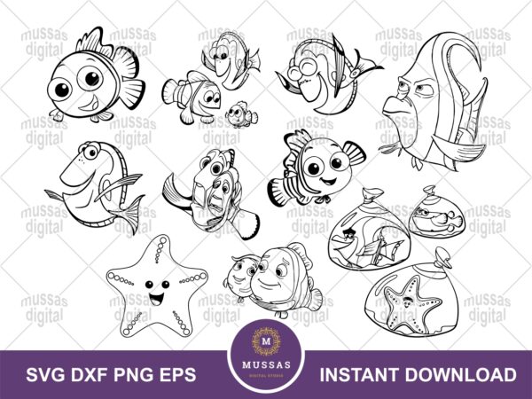 Finding-Nemo-Outline-Clipart-Image-Nemo-SVG