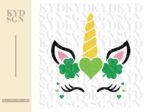 Green-unicorn-Shamrock-Clover-Clipart-SVG