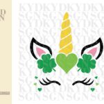 Green-unicorn-Shamrock-Clover-Clipart-SVG