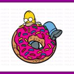 Homer-Simpson-loves-donuts-vector-image-svg