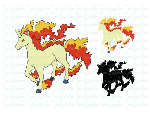 Rapidash-Svg-Pokemon-Layered