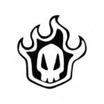 The-Funny-Cool-Manga-Logo-Bleach-Rukia-Kuchiki-Skull-SVG