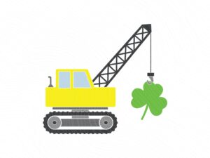 Bulldozer-with-clover-svg