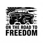 Vintage-Truck-On-the-road-to-freedom-SVG-Us-flag