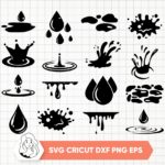 Water-Droplets-SVG-Water-Silhouette-Cricut-Instant-Download