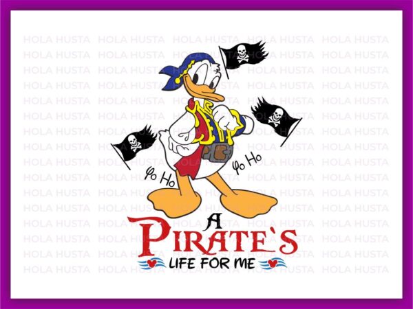 A Pirate's Life For Me Donald Duck SVG