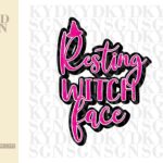 Cricut SVG, Silhouette Cameo Cut Files Resting Witch Face