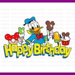 Donald SVG, Donald Duck Birthday Cake Topper, Printable, Donald Duck PNG file