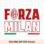 Forza Milan SVG, Ac Milan Shirt Design Download