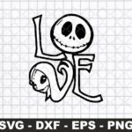 Love Jack Skellington and Sally SVG