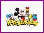 Mickey Birthday Cake Topper, Happy Birthday Printable, Mickey Mouse PNG file