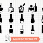 Nail Polish Clip Art, Cut Files, Nail Polish Silhouette SVG