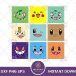 Pokemon Face Character svg