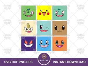 Pokemon Face Character svg