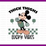 Thick Thighs Lucky Vibes Svg St Patricks day