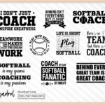 softball coach svg cut files bundle for cricut, coach png, sublimation design