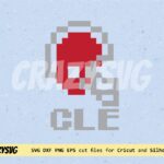 Cleveland Browns Classic Tecmo Bowl Pixel Version in SVG, DXF, PNG and EPS Vector