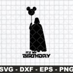 Darth Vader Cut Files It's My Birthday Balloon SVG Vector