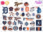 Detroit Tigers SVG Bundle, MLB Detroit Vector Design PNG