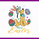 Easter Spirit with Adorable Happy Easter Svg Featuring Pluto