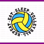 Eat Sleep Volley Ball Repeat svg