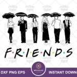 Friends Series Comedy svg silhouette vector, friends high quality vector