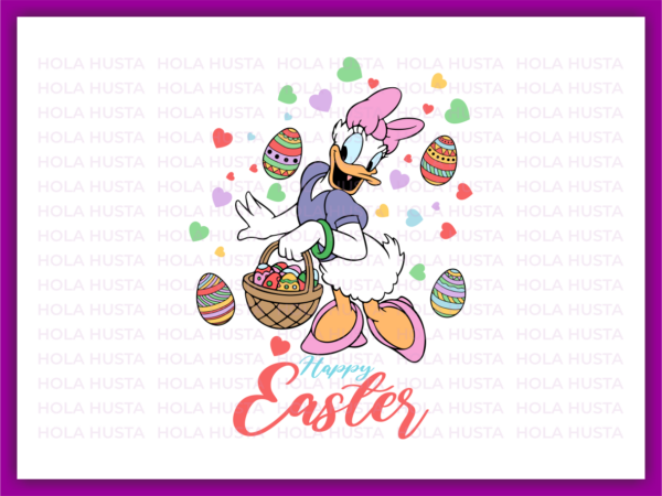 Happy Easter Daisy Duck Easter Easter Egg SVG, Daisy Duck PNG