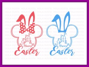 Happy Easter Mouse SVG Cut File Easter Day Easter Ear