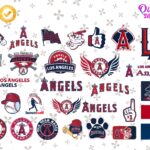 Los Angeles Angels SVG Bundle, MLB Cricut Logo LA Angels