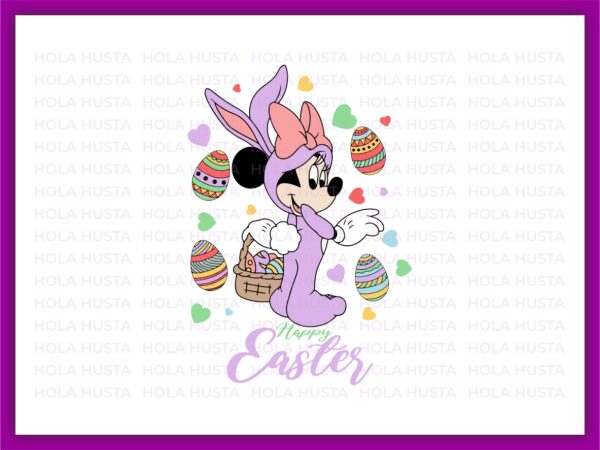 Minnie Mouse Easter Happy Easter Egg Mouse Bunny Ear