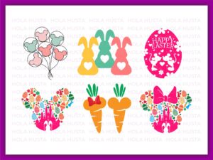 Mouse Easter Svg Bundle Happy Easter Mouse Easter Doodle