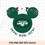 New York Jets Disney World Inspired Design SVG Vector Image