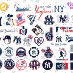 New York Yankees Clip Art Logo Bundle, Yankees SVG, PNG, Dxf Vector MLB