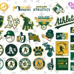 Oakland Athletics Clip Art Logo Design Bundle, Oakland Athletics SVG, Png, Dxf, MLB Vector