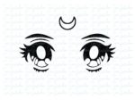 Sailor Moon Luna Eyes SVG