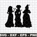 Sanderson Sisters Silhouette Black SVG Vector PNG