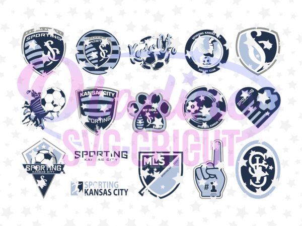 Sporting Kansas City SVG Cut, MLS PNG Design, Football Clipart MLS Vector