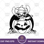 Stitch Halloween SVG Pumpkin Silhouette Outline PNG