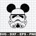 Stormtrooper Mickey Image Design, SVG, PNG, EPS and DXF