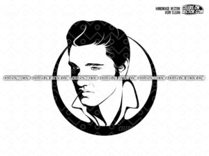 elvis presley vector art download, elvis svg, png, silhouette elvis