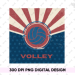 memorial day volleyball png design