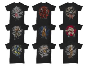 25 Anime T-Shirt Design PNG Part 2, Ready to Print Bundle 3