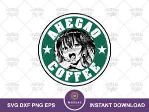 Ahegao Coffee Anime Hentai Echi SVG, Ahegao Vector PNG